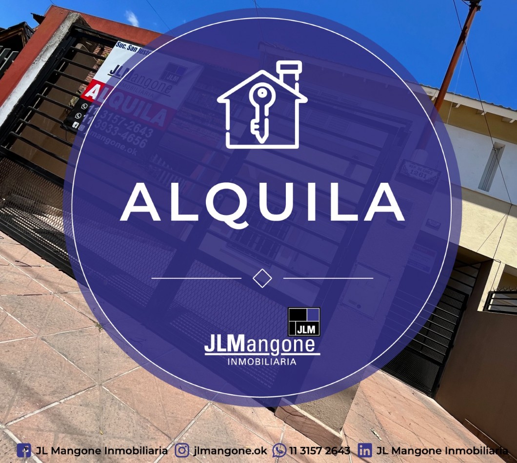 Duplex 3 1/2 ambientes con cochera y patio