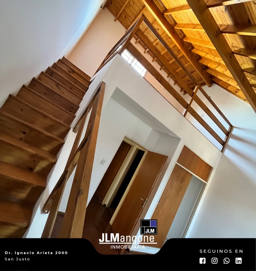 Duplex 3 1/2 ambientes con cochera y patio