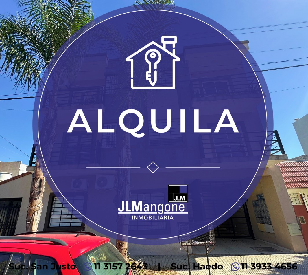 Departamento 2 ambientes con cochera y balcon
