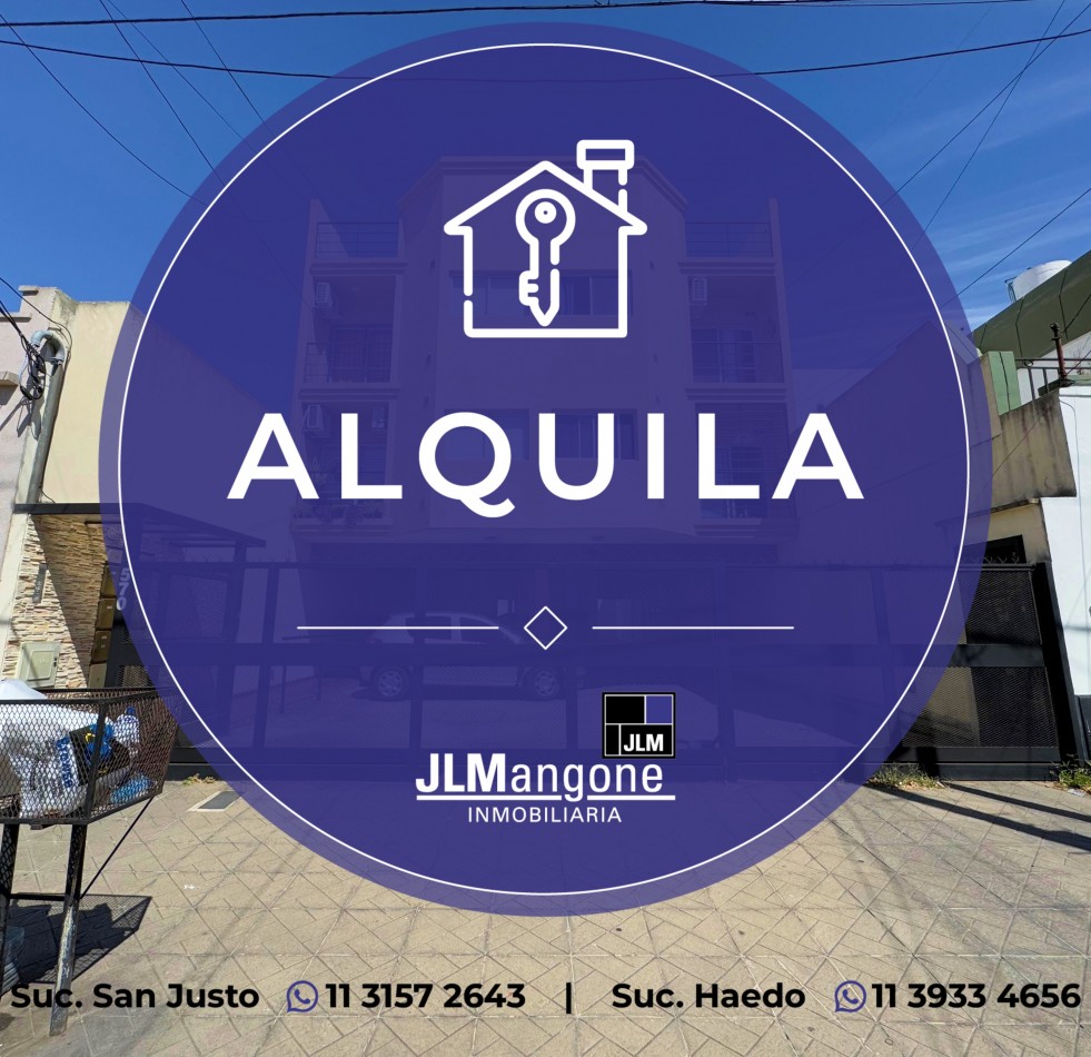 Departamento 2 ambientes con cochera y balcon