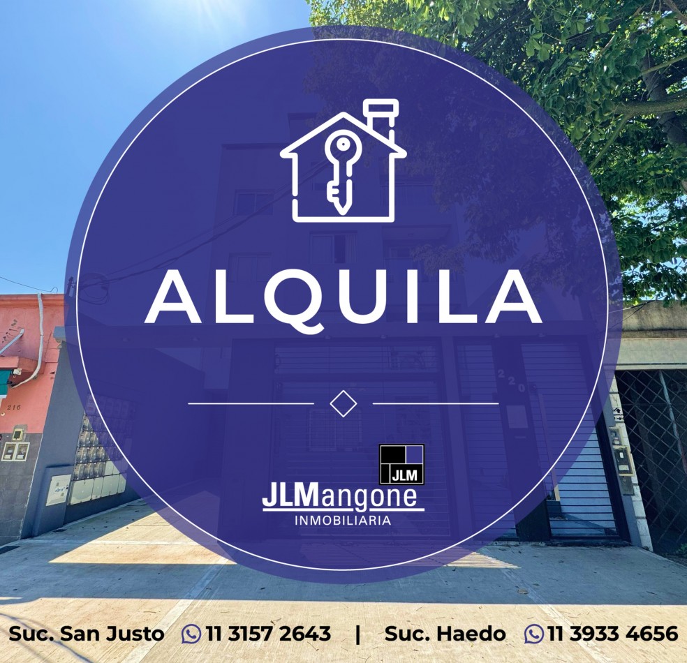 Departamento 1 ambiente pb con patio