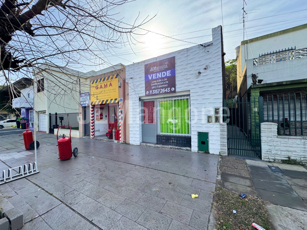 Lote 8,66x26 (225 m2) zonificacion u1b