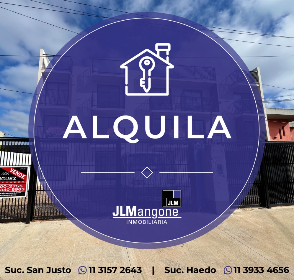Departamento 2 ambientes con cochera y  balcon