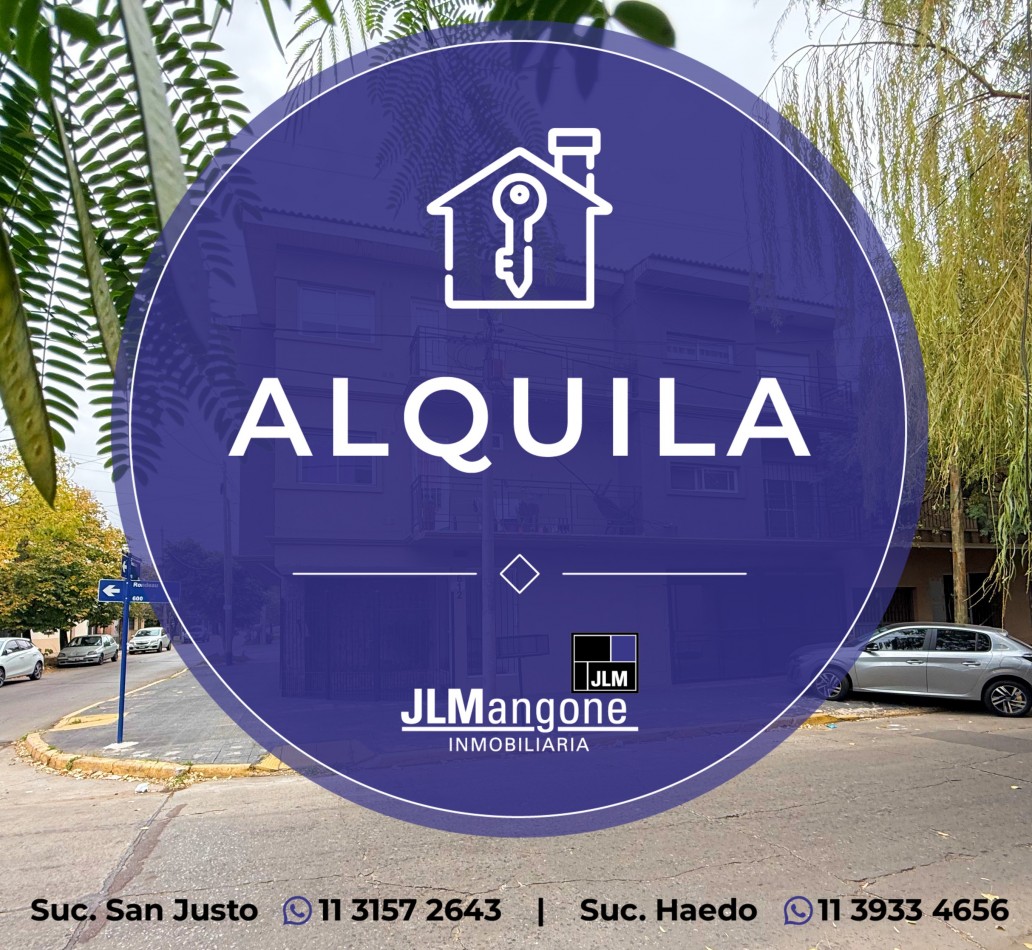 Departamento 2 ambientes con cochera y balcon